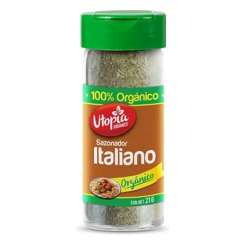 4 Pack Sazonador Italiano Organico Utopia Organics 21 Grs Meses sin