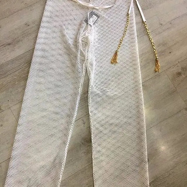 Pantalon Blanco Con Transparencia Salida De Baño Para Playa Mercado Libre