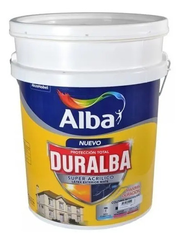 Pintura Latex Exterior Duralba Acrilico 20 Lts Alba - Mafer | Cuotas Sin Interés