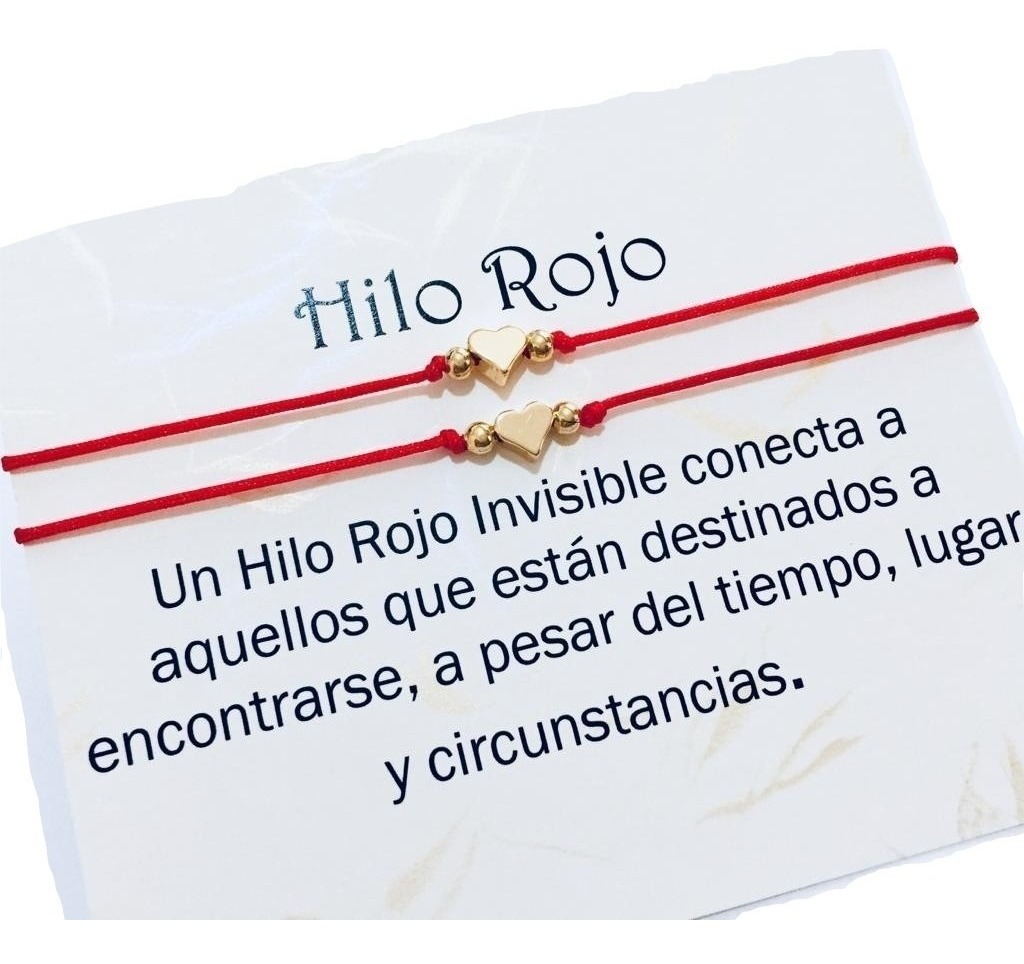 5 Tarjetas Con 2 Pulseras De Amistad Hilo Rojo Leyenda Scdi Meses sin