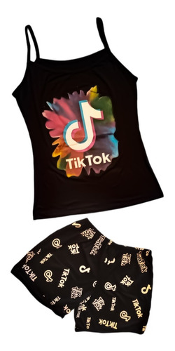 Pijama De Tiktok Comoda Ligera Suave Tirantes Short Moda | Mercadolibre