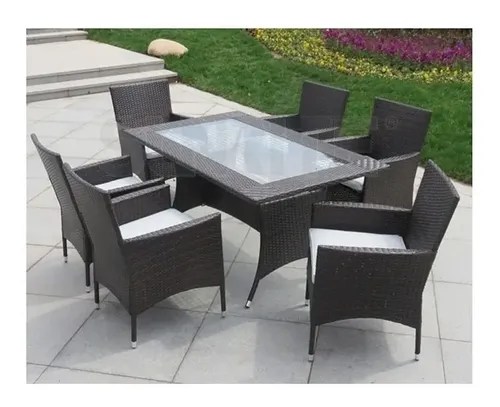Juego De Jardin Sillas Sillones Mesa 7 Pzas Simil Ratan | Para Tu Casa