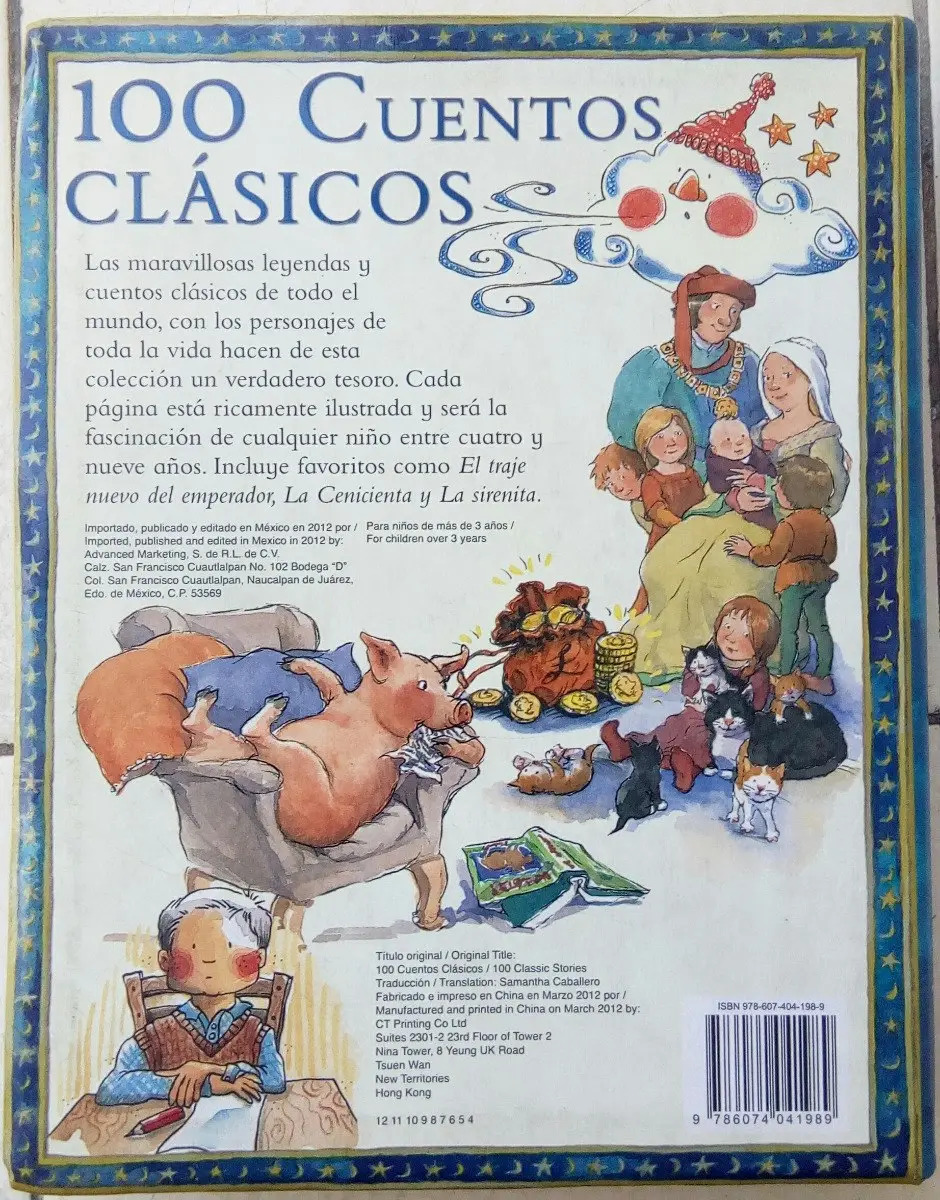 Libro Cuentos Infantiles 100 Cuentos Clásicos Perfecta Cond. Mercado