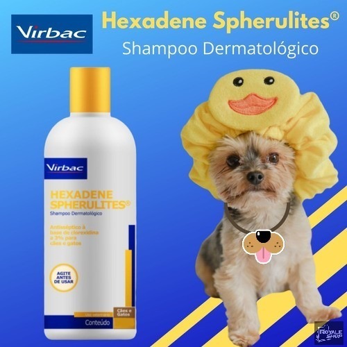 Shampoo Virbac Hexadene Spherulites Para Cães E Gatos 500ml Frete grátis