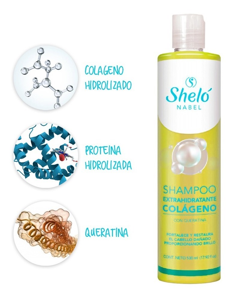 Shampoo Extrahidratante De Colágeno Sin Sulfato Ni Parabeno SHELÓ MX