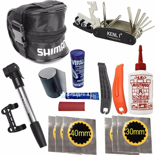 Kit Ferramentas Bike Chaves Remendo Reparo Pneu Envio 48hrs R 87,90