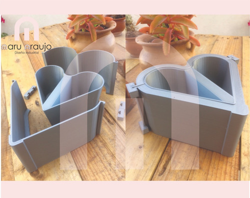 Molde Para Maceta De Cemento/Yeso Corazón N15 +Nucleo+Clips | Mercadolibre