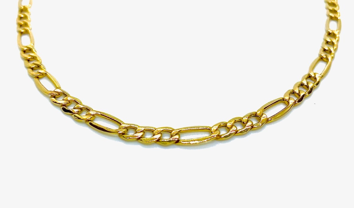 Cadena De Oro Italiano 10k Hombre Mujer Figaro 3.5mm 50cm GGARNIK