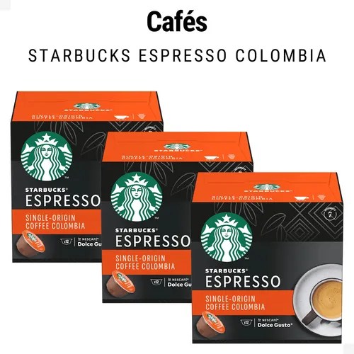 Kit 3 Caixas Dolce Gusto Starbucks Espresso Colombia Parcelamento sem