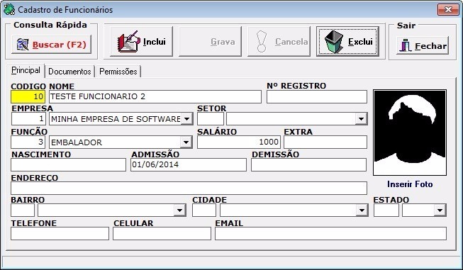 Programa Cadastro De Funcionários, Folha, Pagamento, Salário Mercado