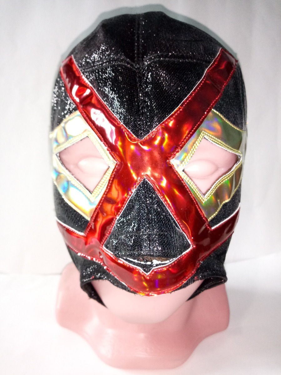 Mascara De Lucha Libre De Villano Lame Negro Profesional Mercado Libre
