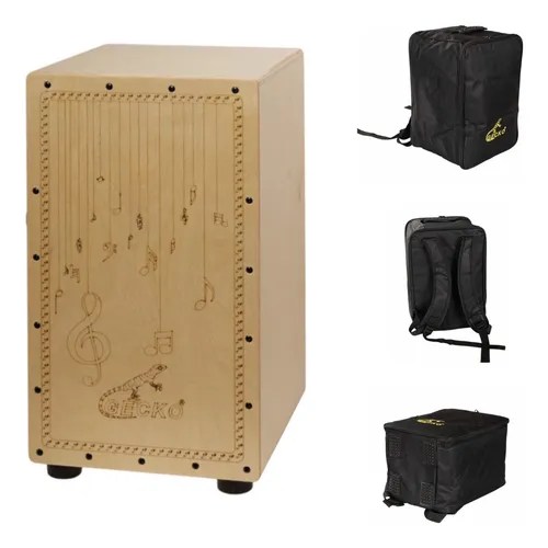 Cajón Flamenco Peruano Híbrido De Abedul Con Funda Gecko Envío gratis