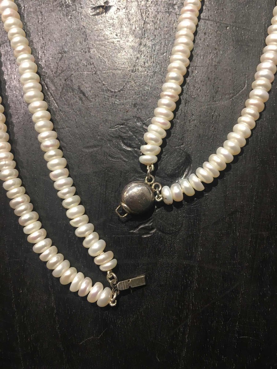 Colar Pérolas Verdadeiras Água Doce Fecho Prata 925 Luxo