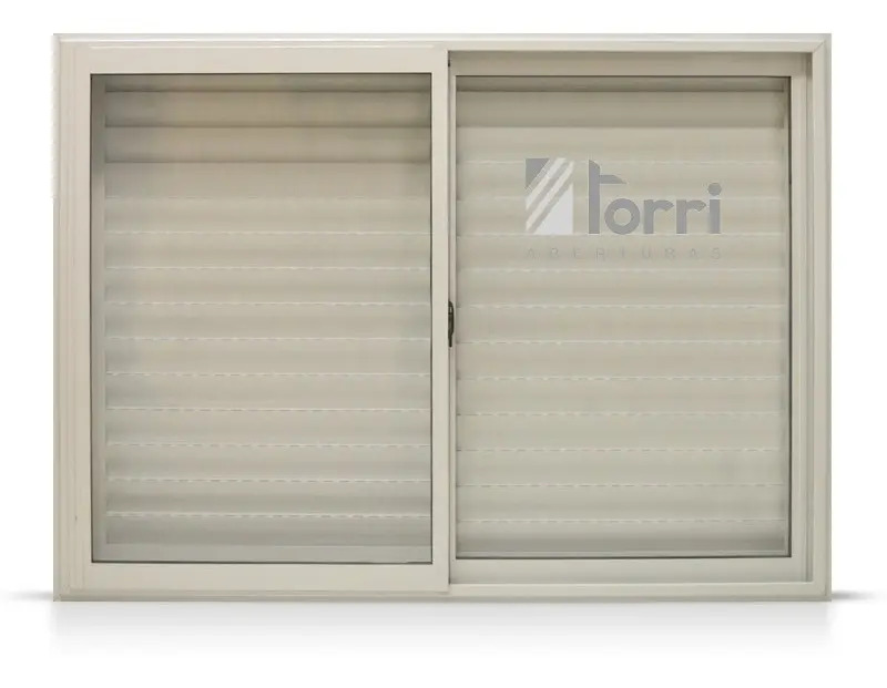 Ventana Aluminio Blanco 120x110 Con Vidrio Y Postigo Mercado Libre