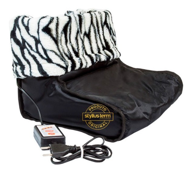 Bota Térmica Elétrica Cuidado Corpo Pantufa Aquecer Pés