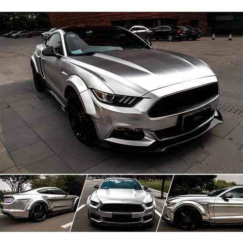 Vinil Wrap Automotriz Plata Mate Cromo Premium 30cm X 3mt Meses sin