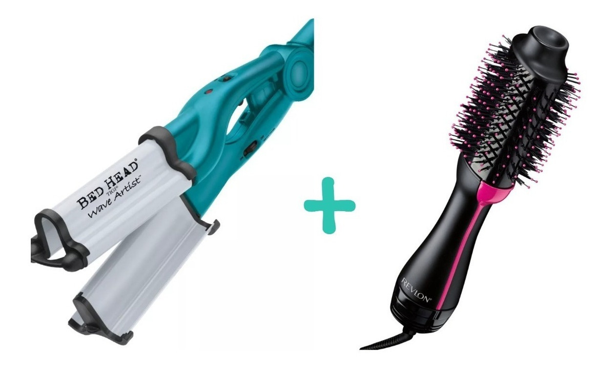 Combo Cepillo Secador Oval Revlon + Waflera Ondas Bed Head Meses sin