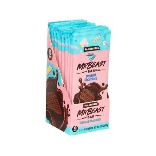 Feastables Mrbeast Original Barra De Chocolate (60g) 10 Pack Envío gratis