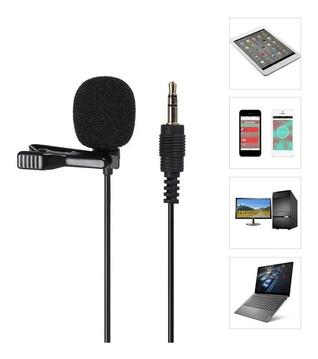 Microfono Corbatero Para Pc Celular Omnidireccional 3.5 Mm Mercado Libre