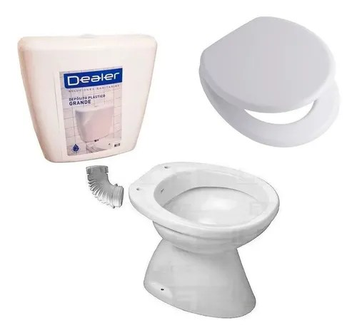 Inodoro Mochila Plastica Roca Dealer Corto Tapa Original | Filhos Srl Tienda Online