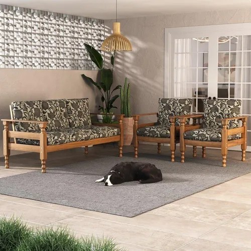 Sofá sofás, futones y sillones Multimóveis Liz CR7001.T64 de 5 cuerpos color imbuia de n/a y