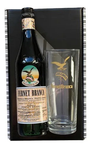 Regalos 1 Fernet Branca + Vaso Grabado + Caja. Bebidasmarket | Mercadolibre
