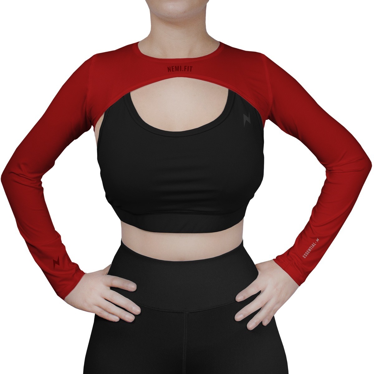 Crop Top Blusa Deportiva Fitness Gym Manga Larga Nemi.fit Meses sin