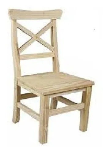 Silla De Pino Reforzada Modelo Cruz Establo. | Muebles-De-Campo