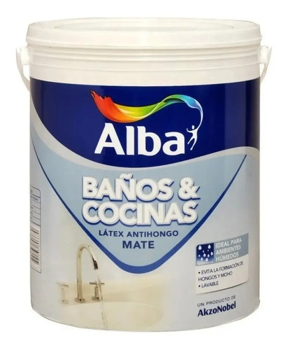 Pintura Para Baños Y Cocina Alba Antihongos X1 Lt. Ogus | Mercadolibre