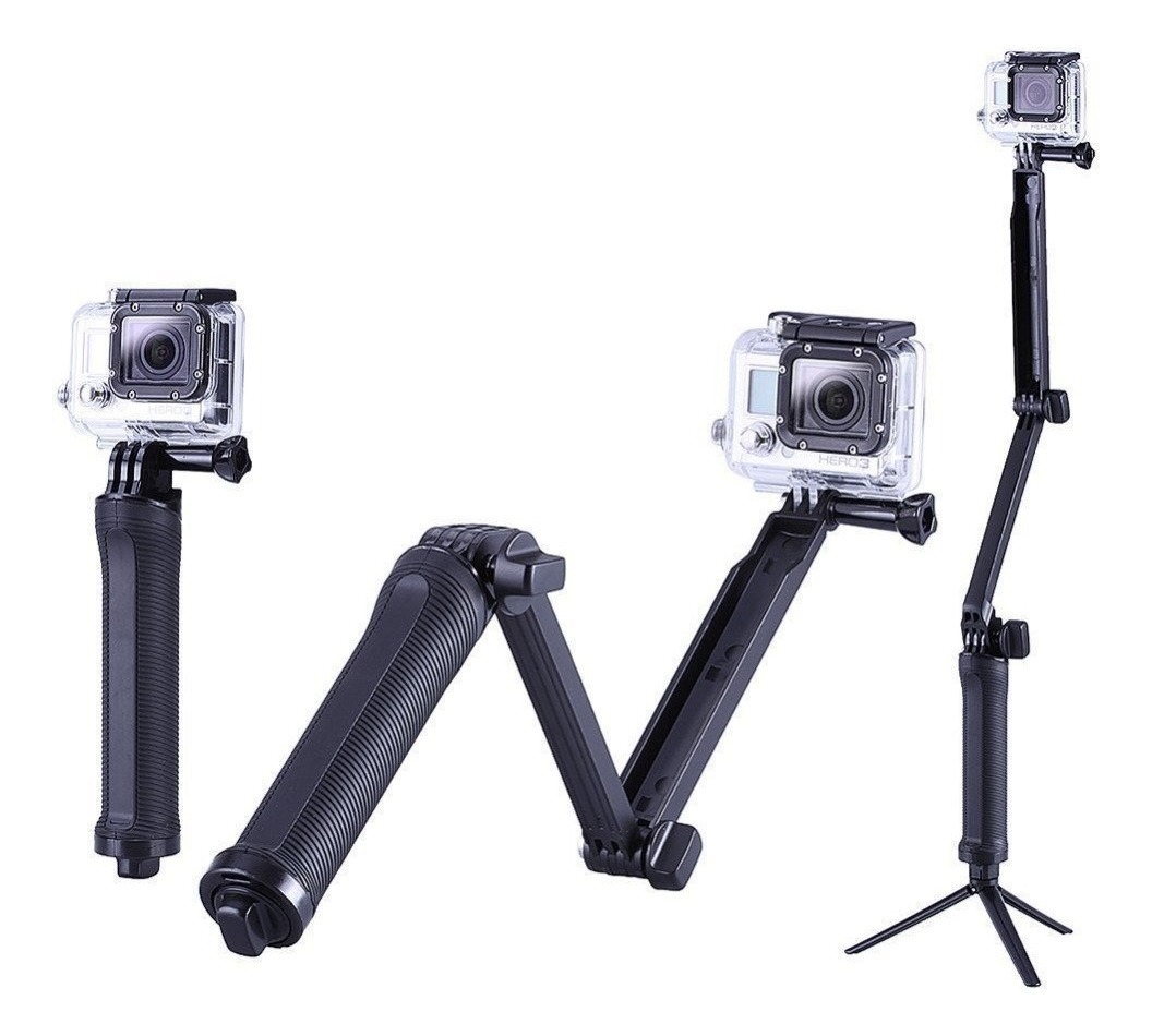Tripie Go Pro 3 En 1 Para Camaras De Accion Resistente Al Agua