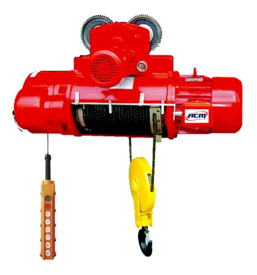 Talha Elétrica 3 Ton X 9m De Cabo De Aço Troley Elétrico 220v Teca3000