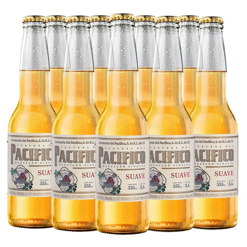 Cerveza Pacífico Suave Pilsner clara 355 mL 24 u MercadoLibre