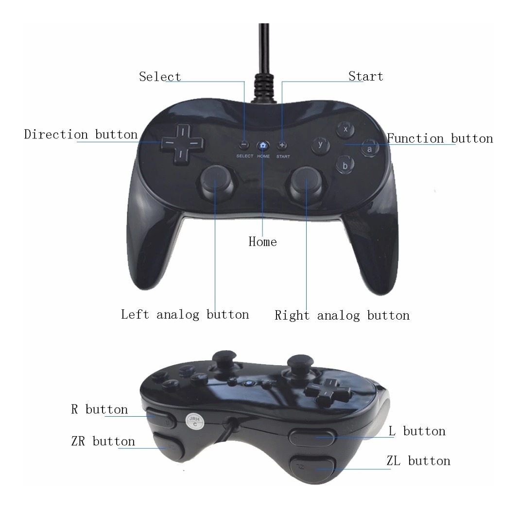 Control Clásico Para Wii /wii U Negro (en D3 Gamers) Envío gratis