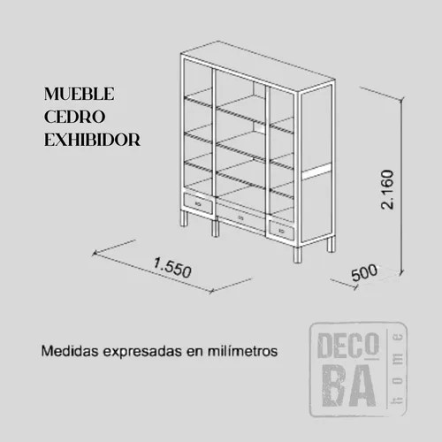 Mueble Exhibidor Estanteria De Madera Cedro Antiguo Vintage en venta en