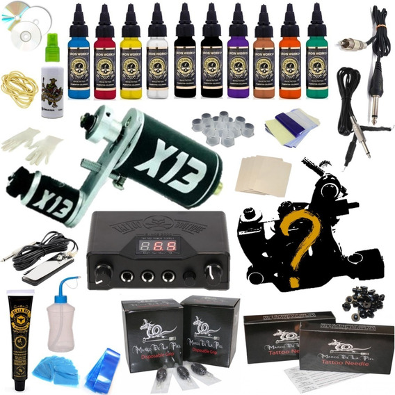 Melhores tipos de máquina de tatuagem usada » Tatuagens HD Kit Maquina De Tatuagem X13 Equipamento para Tatuagens no Mercado