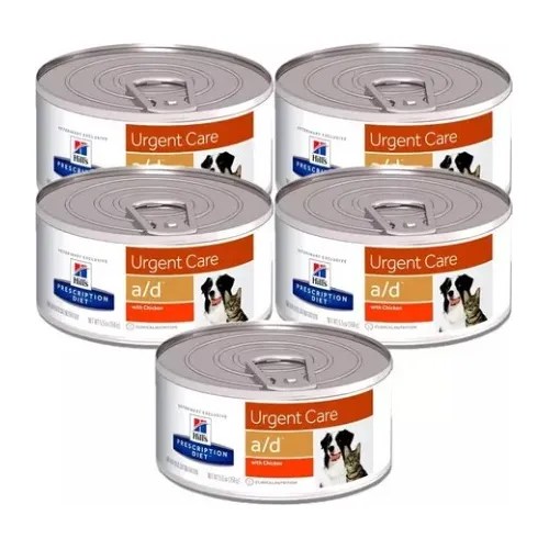 Kit 5 Latas A/d Hills Prescription Diet Urgent Care 156g Frete grátis