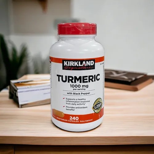 Cúrcuma 1000 Mg Turmeric With Black Pepper Kirkland 240 Cáps Cuotas