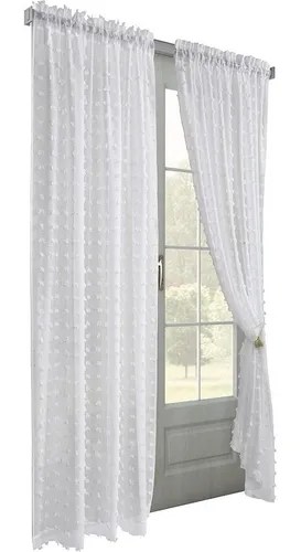 Cortinas Living Tela Comedor Bordadas Deco Juego 3 M | Disfrutar Tu Hogar