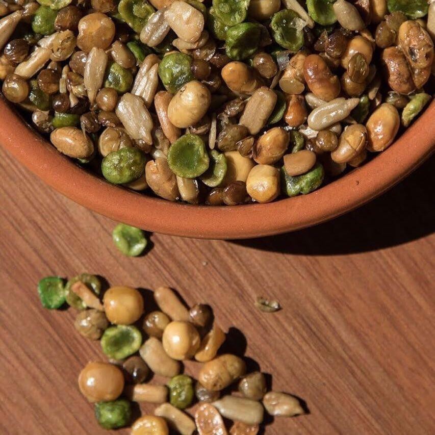 1 Kg Botana Verde Con Cacahuate,chicharo,lenteja,maíz,pepita DISFRUTO