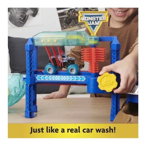 Monster Jam Megalodon Autolavado Monster Wash Cambia D Color en venta