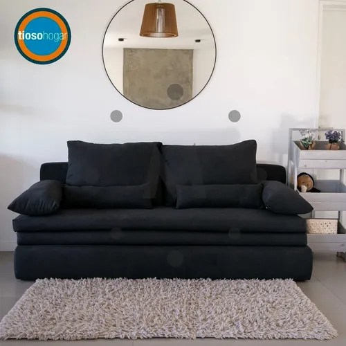 Sofa Cama 2 Plazas 2 Cuerpos Living Escandinavo Convertible en venta en