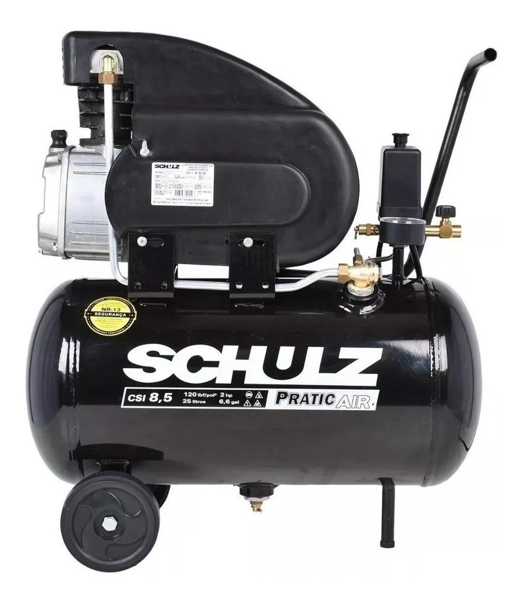 Compressor de ar elétrico Schulz Pratic Air CSI 8.5/25 Monofásico 220V