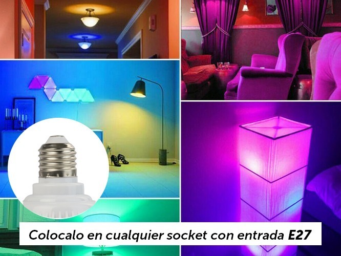 Foco Bocina Bluetooth Alta Voz Reproductor Rgb Y Control 12w Mercado Libre