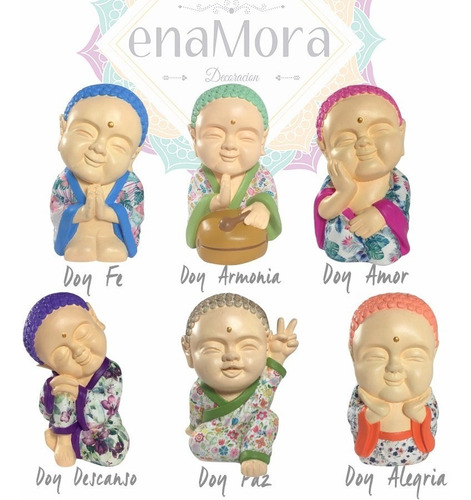 6 Budas Bebe Budita 20Cm Decoupage Deco Regalo Mensaje | Envío Gratis