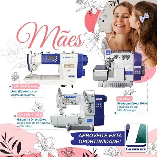 Kit Reta,overlock,galoneira,lanmax Direc Drive110v Parcelamento sem