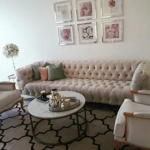 Sillón Soho 3 Metros, Pana. Símil Cuero Con Resortes en venta en