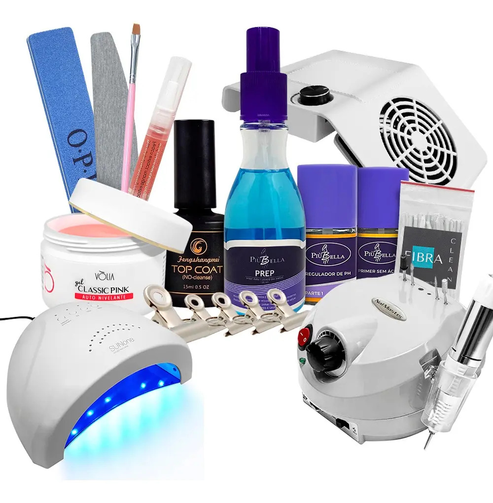 Kit Unhas Fibra De Vidro Profissional Completo Varias Marcas Mercado