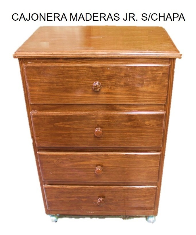 Cajonera Maderas Jr Muebles Pepe S/chapa 4 Cajones Colores MUEBLES PEPE