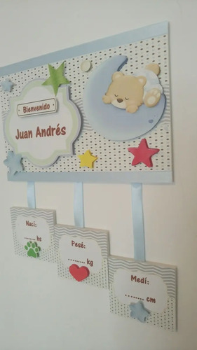 Cartel De Bienvenida Bebe Para Puerta Sanatorio Nacimiento | Envío Gratis