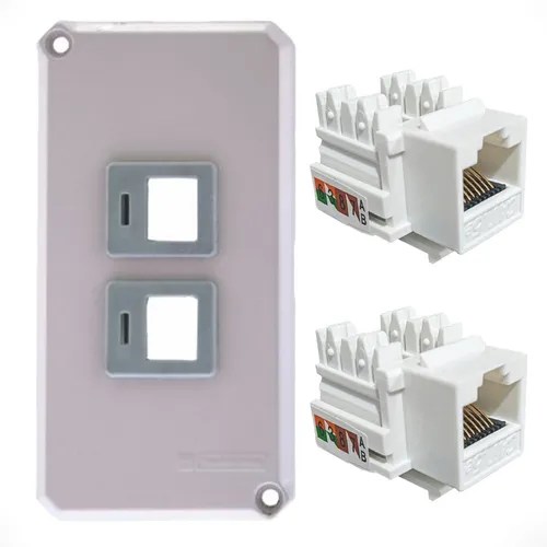 10 Tampa 1 Polegada Condulete 2 Rj45 + Jack Keystone Cat5e Frete grátis